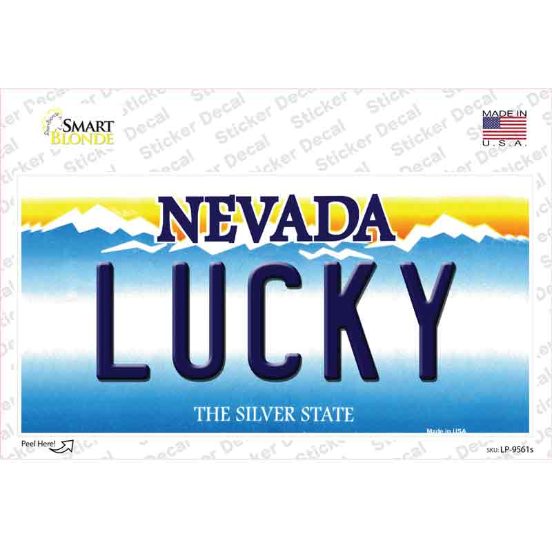 Lucky Nevada Novelty Sticker Decal Small