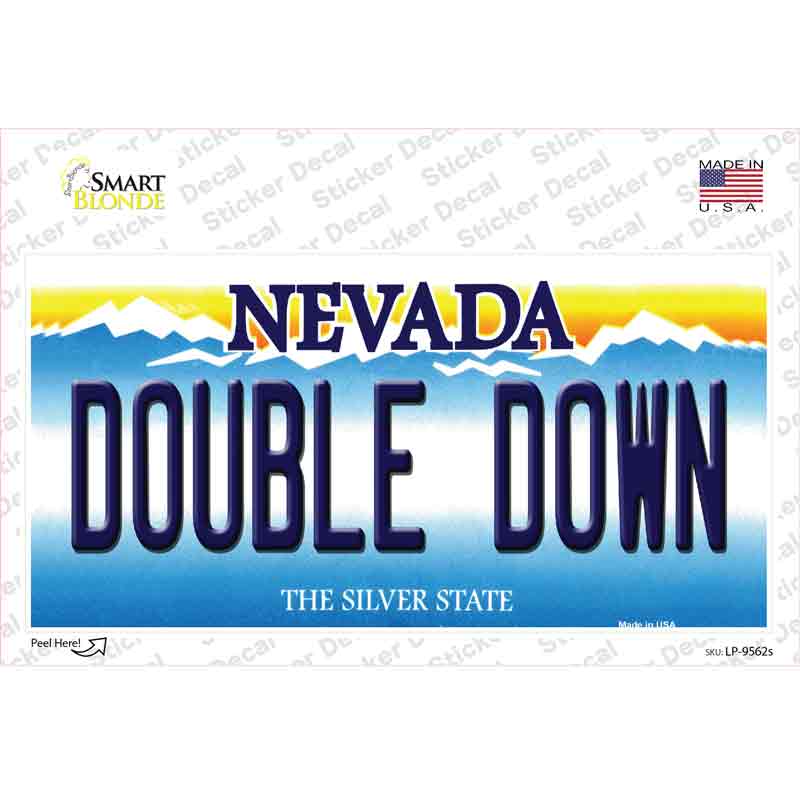 Double Down Nevada Novelty Sticker Decal Small