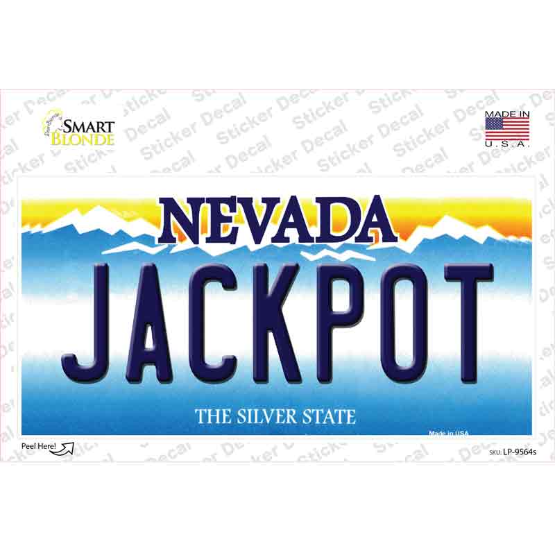 Jack Pot Nevada Novelty Sticker Decal Small