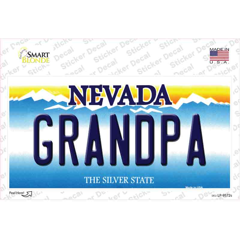 Grandpa Nevada Novelty Sticker Decal Small