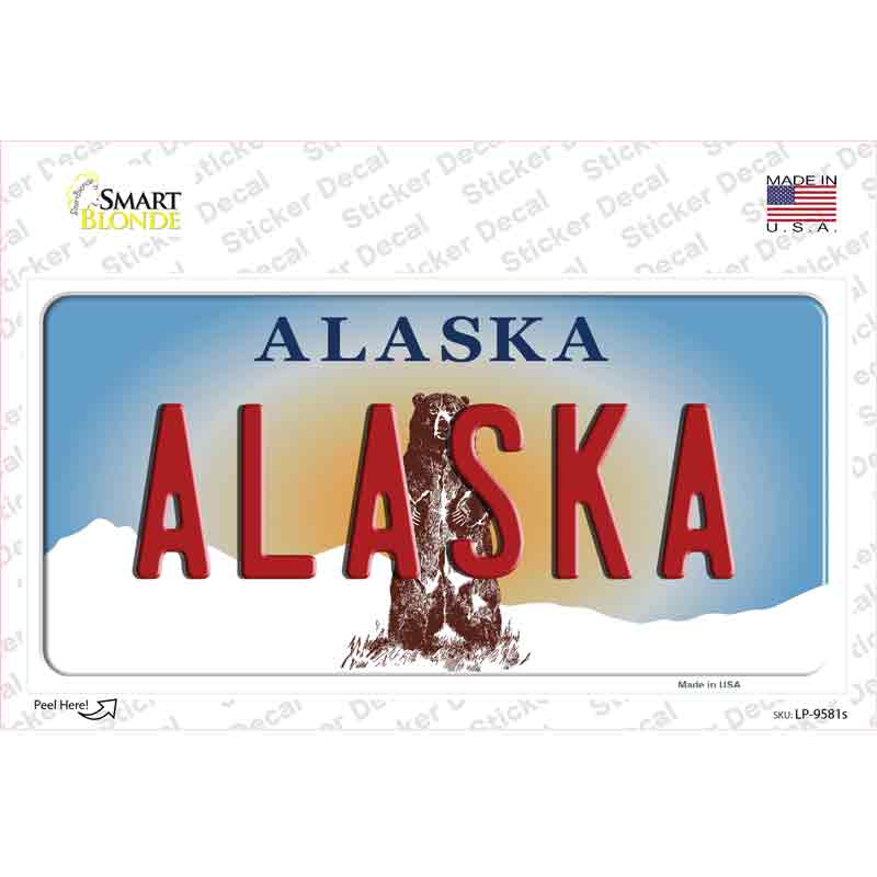 Alaska State Novelty Sticker Decal Small