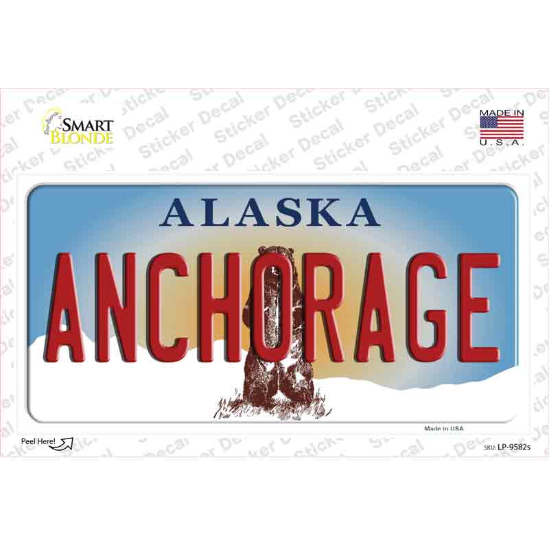 Anchorage Alaska State Novelty Sticker Decal Small