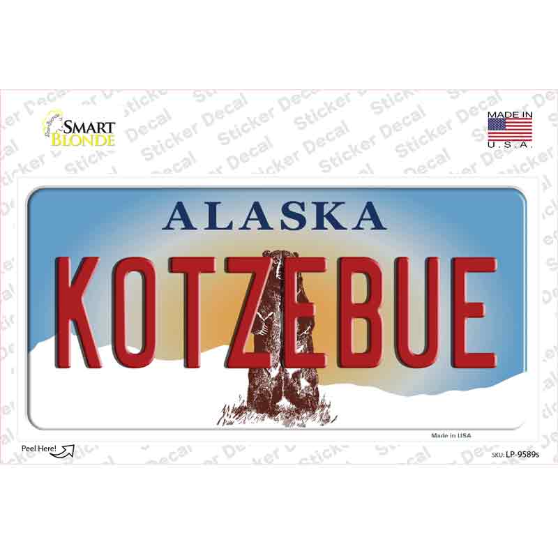 Kotzebue Alaska State Novelty Sticker Decal Small