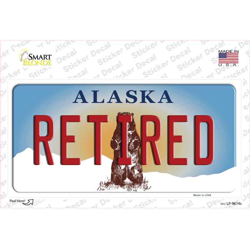 Retired Alaska State Novelty Sticker Decal Small