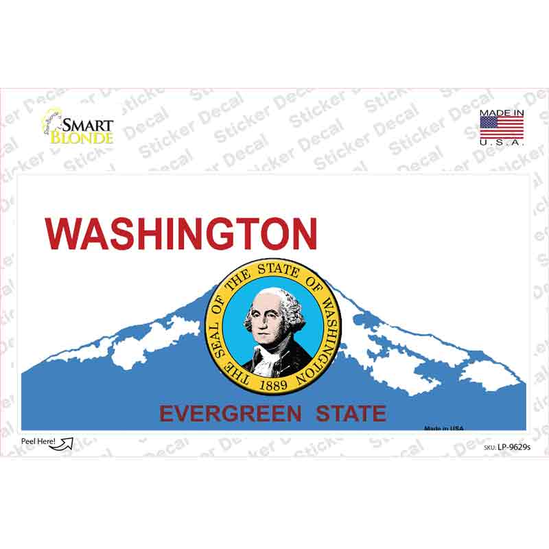 Washington With Seal Novelty Sticker Decal Small