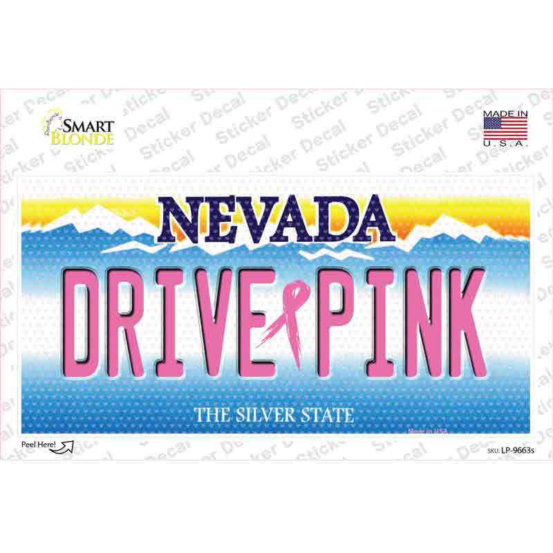 Drive Pink Nevada Novelty Sticker Decal Small