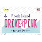 Drive Pink Rhode Island Novelty Sticker Decal Small