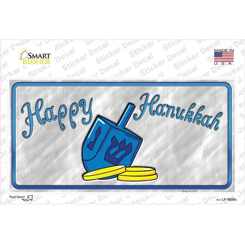 Happy Hanukkah Dreidel Novelty Sticker Decal Small