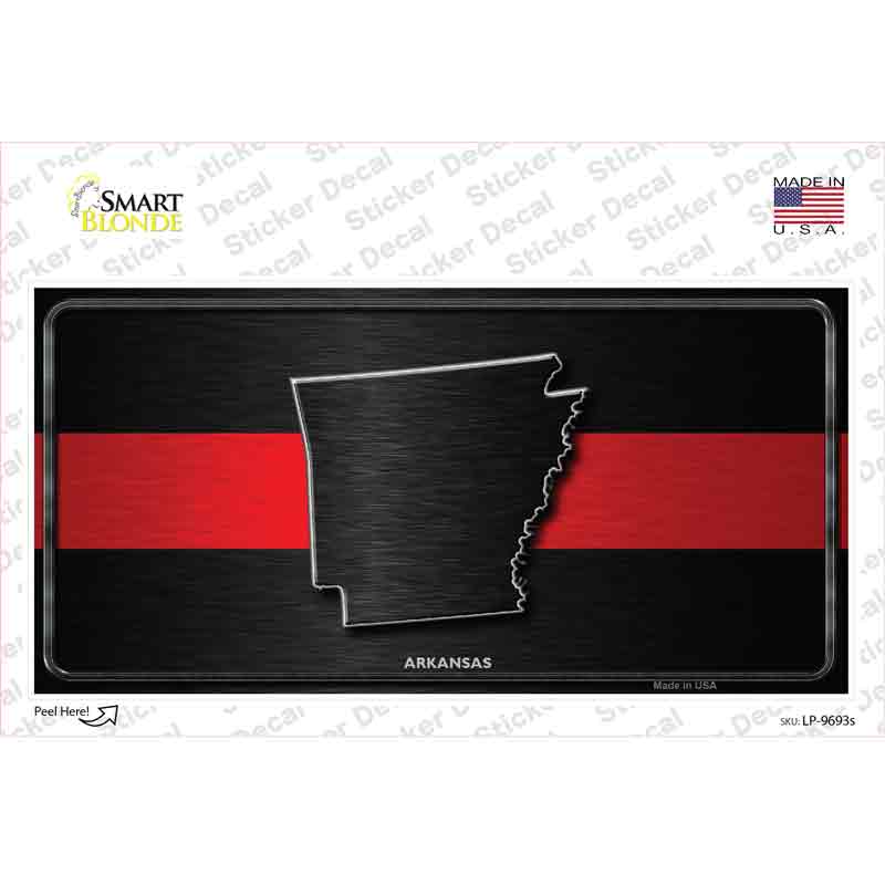 Arkansas Thin Red Line Novelty Sticker Decal Small