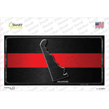 Delaware Thin Red Line Novelty Sticker Decal Small