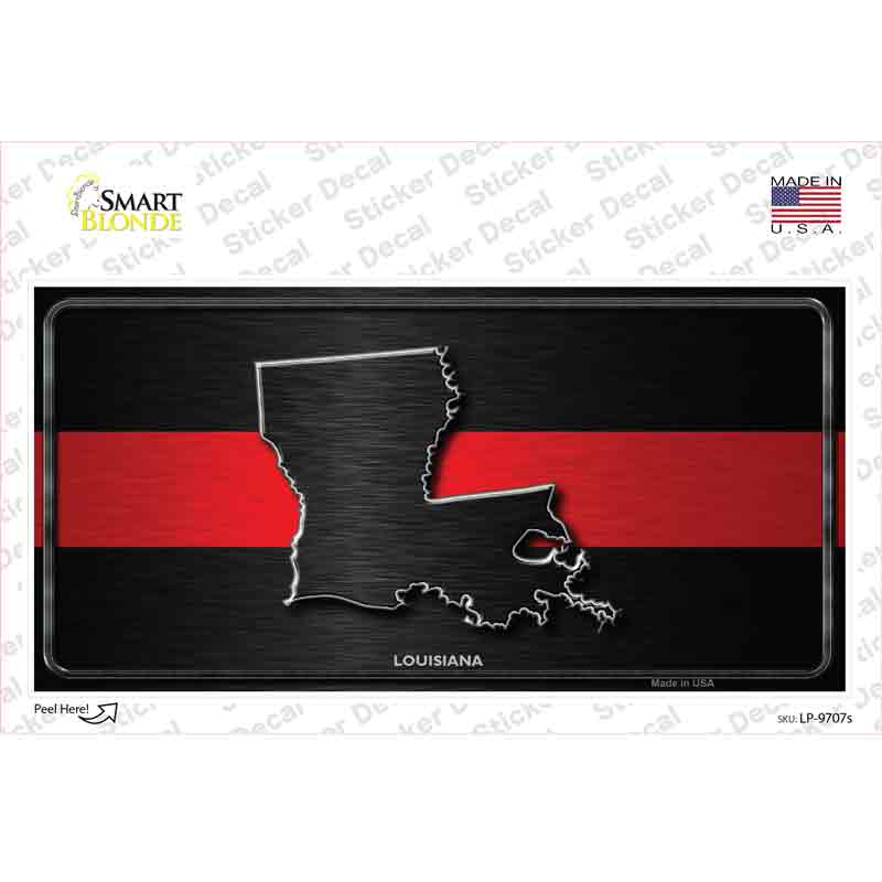 Louisiana Thin Red Line Novelty Sticker Decal Small