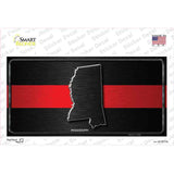 Mississippi Thin Red Line Novelty Sticker Decal Small