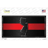 New Jersey Thin Red Line Novelty Sticker Decal Small