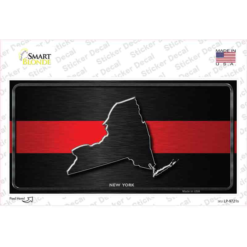 New York Thin Red Line Novelty Sticker Decal Small