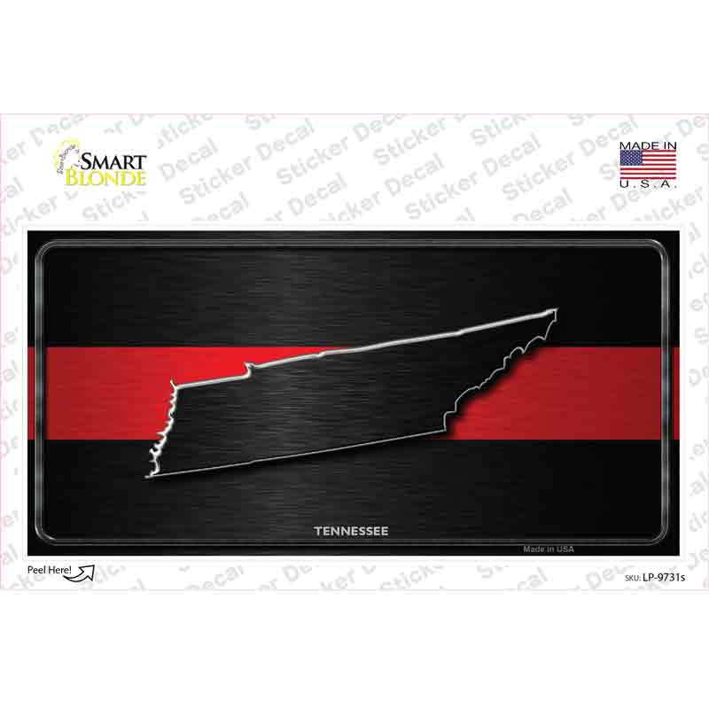 Tennessee Thin Red Line Novelty Sticker Decal Small