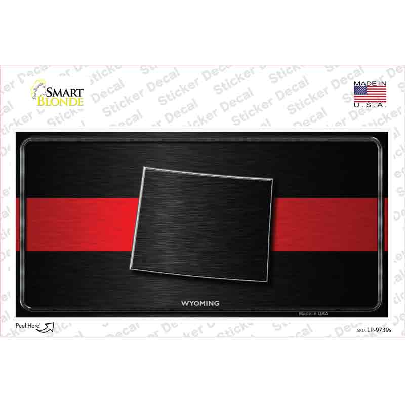 Wyoming Thin Red Line Novelty Sticker Decal
