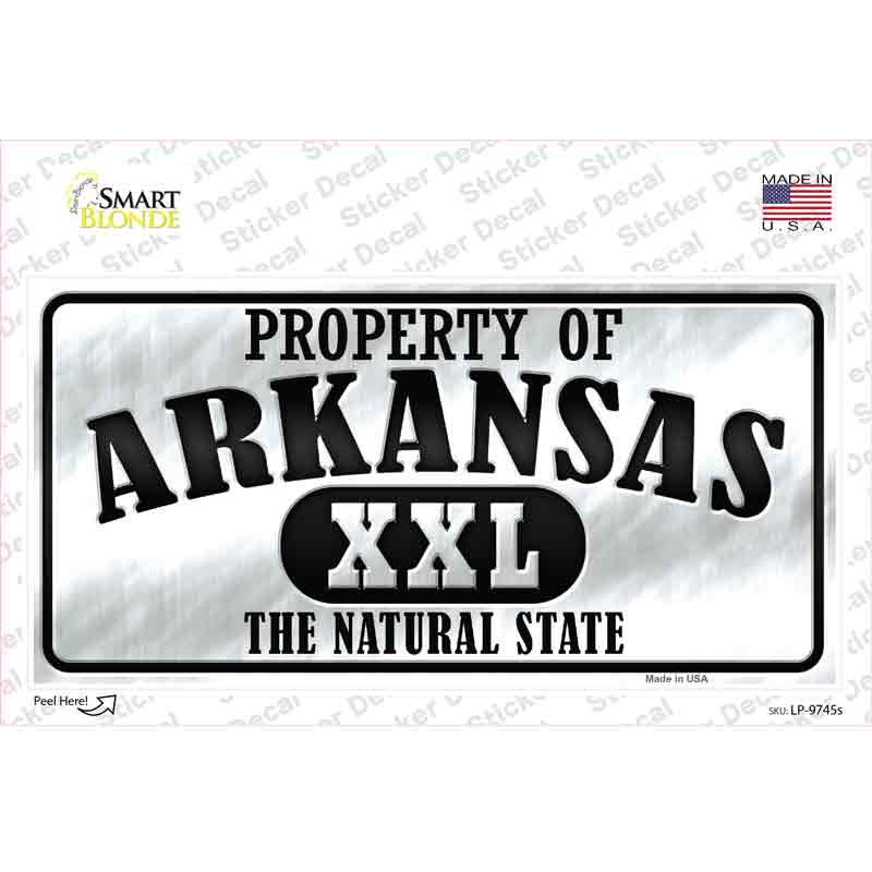 Property Of Arkansas Novelty Sticker Decal Small