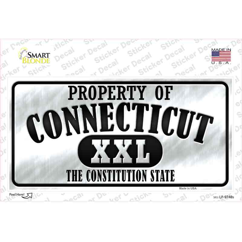 Property Of Connecticut Novelty Sticker Decal Small