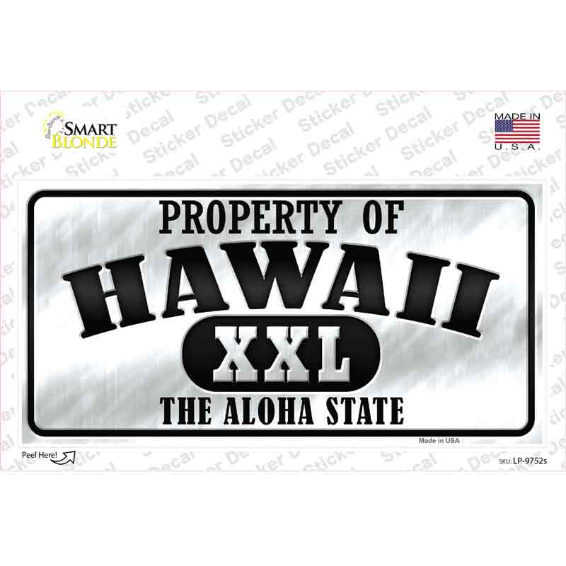 Property Of Hawaii Novelty Sticker Decal Small