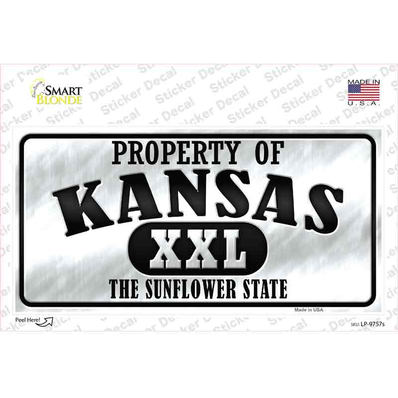 Property Of Kansas Novelty Sticker Decal Small