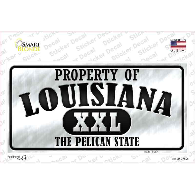 Property Of Louisiana Novelty Sticker Decal