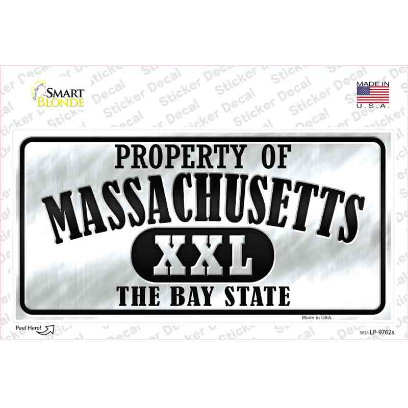 Property Of Massachusetts Novelty Sticker Decal Small