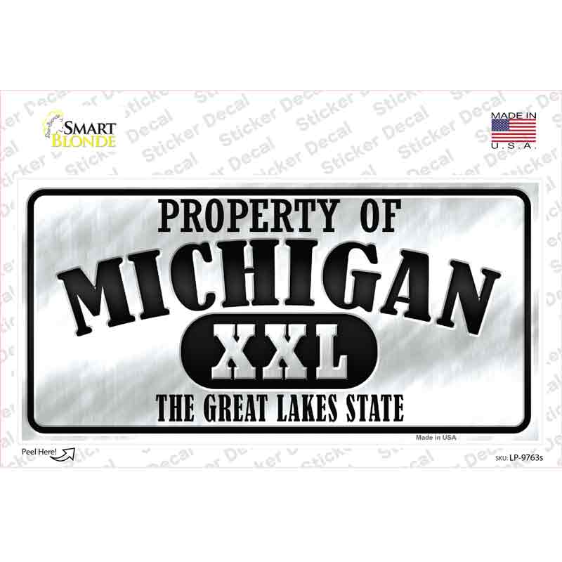 Property Of Michigan Novelty Sticker Decal