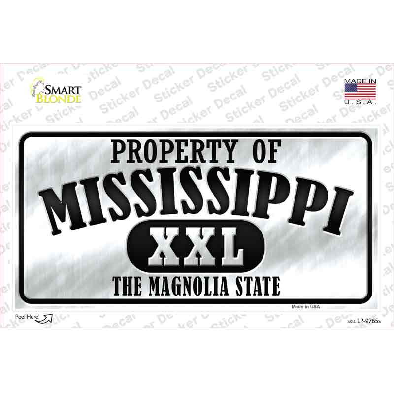 Property Of Mississippi Novelty Sticker Decal Small