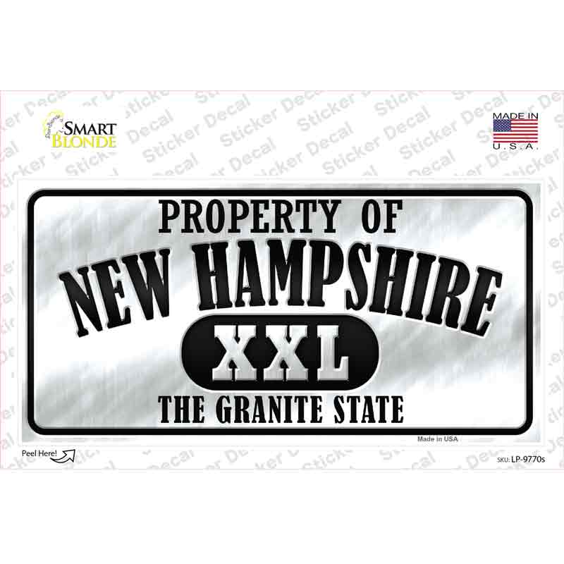 Property Of New Hampshire Novelty Sticker Decal Small