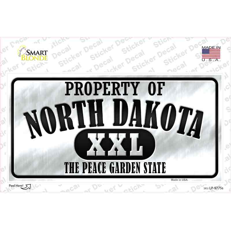 Property Of North Dakota Novelty Sticker Decal Small