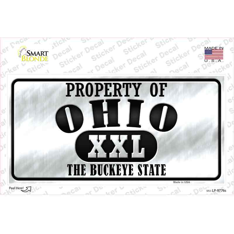 Property Of Ohio Novelty Sticker Decal Small