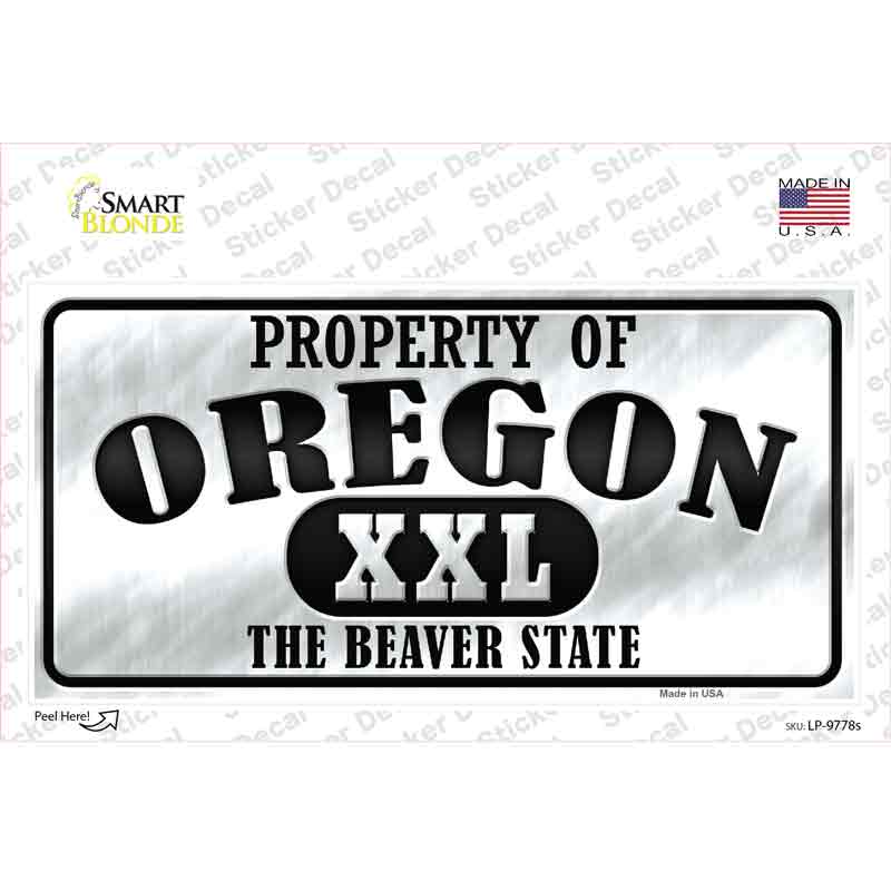 Property Of Oregon Novelty Sticker Decal Small