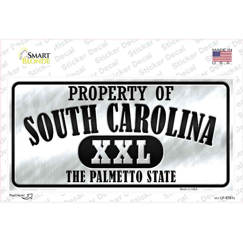 Property Of South Carolina Novelty Sticker Decal Small