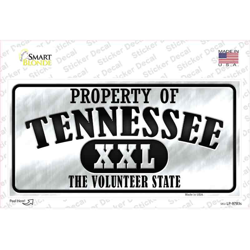 Property Of Tennessee Novelty Sticker Decal Small