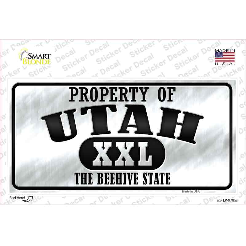 Property Of Utah Novelty Sticker Decal Small