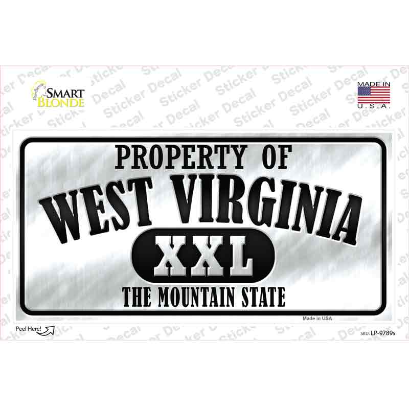 Property Of West Virginia Novelty Sticker Decal