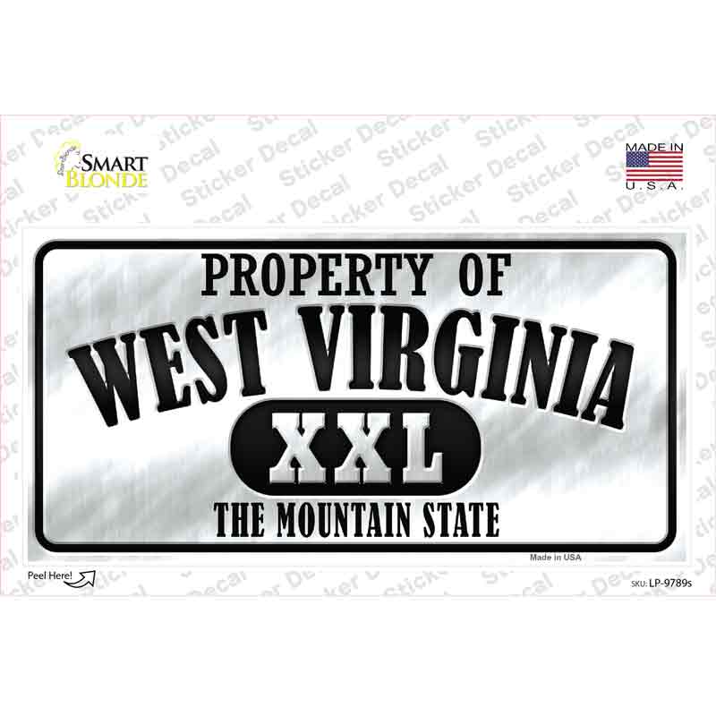 Property Of West Virginia Novelty Sticker Decal Small