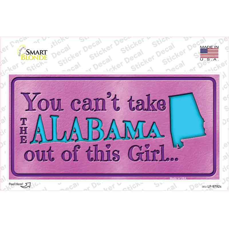 Alabama Outta This Girl Novelty Sticker Decal Small