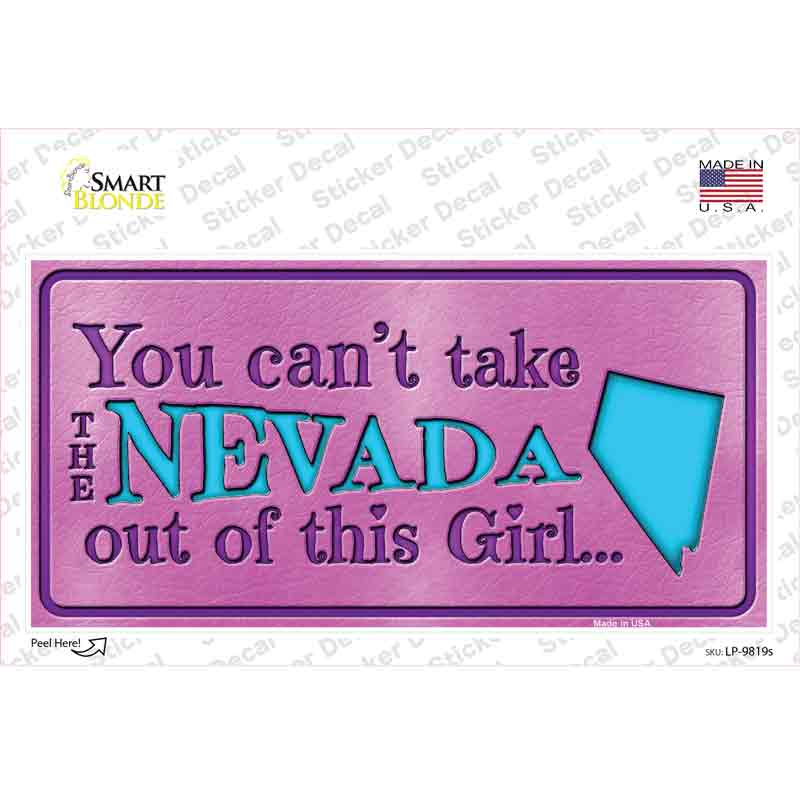 Nevada Outta This Girl Novelty Sticker Decal Small