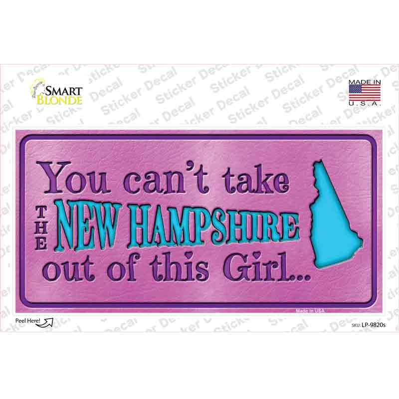 New Hampshire Outta This Girl Novelty Sticker Decal Small