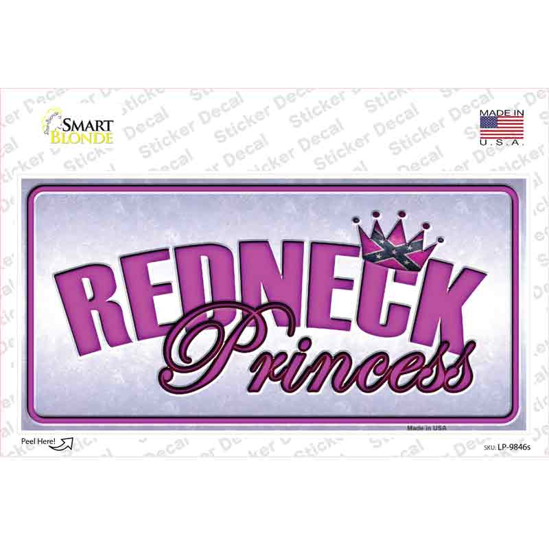 Princess Redneck Novelty Sticker Decal Small