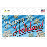 Happy Holidays Blue Novelty Sticker Decal Small