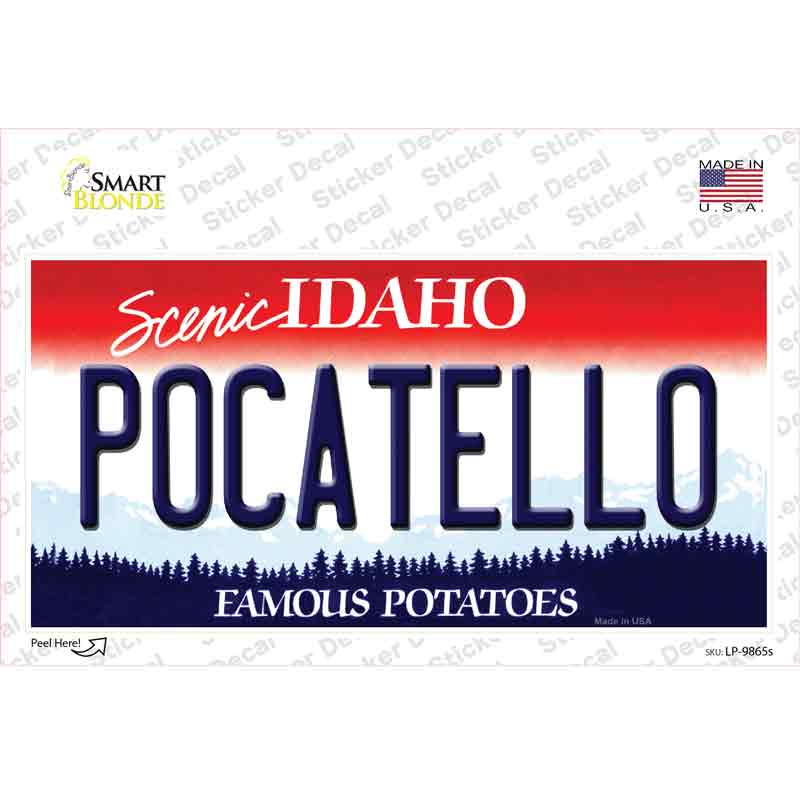 Pocatello Idaho Novelty Sticker Decal Small