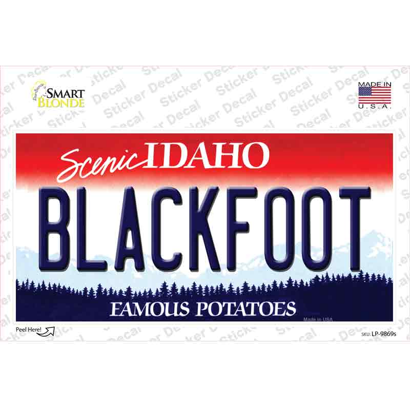 Blackfoot Idaho Novelty Sticker Decal Small