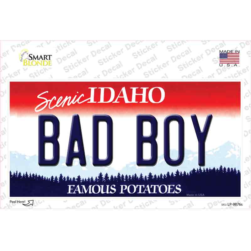 Bad Boy Idaho Novelty Sticker Decal Small