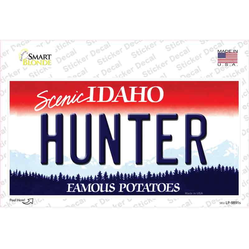 Hunter Idaho Novelty Sticker Decal Small