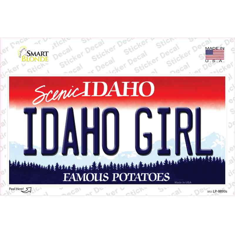 Idaho Girl Idaho Novelty Sticker Decal Small