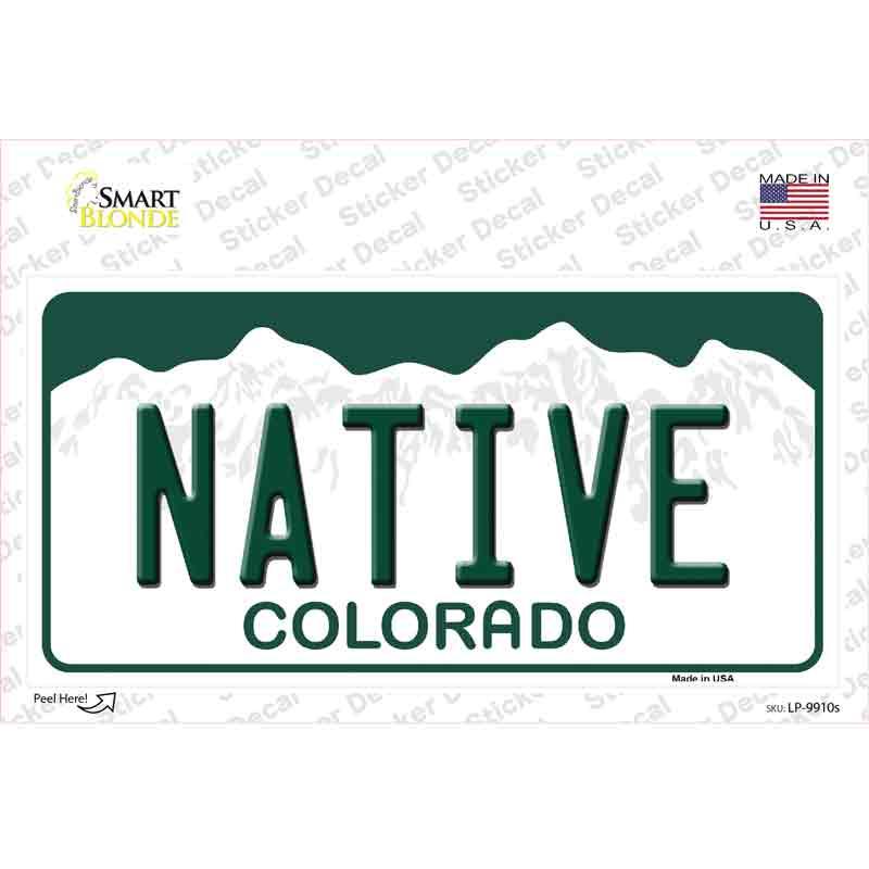 Native Colorado Novelty Sticker Decal Small