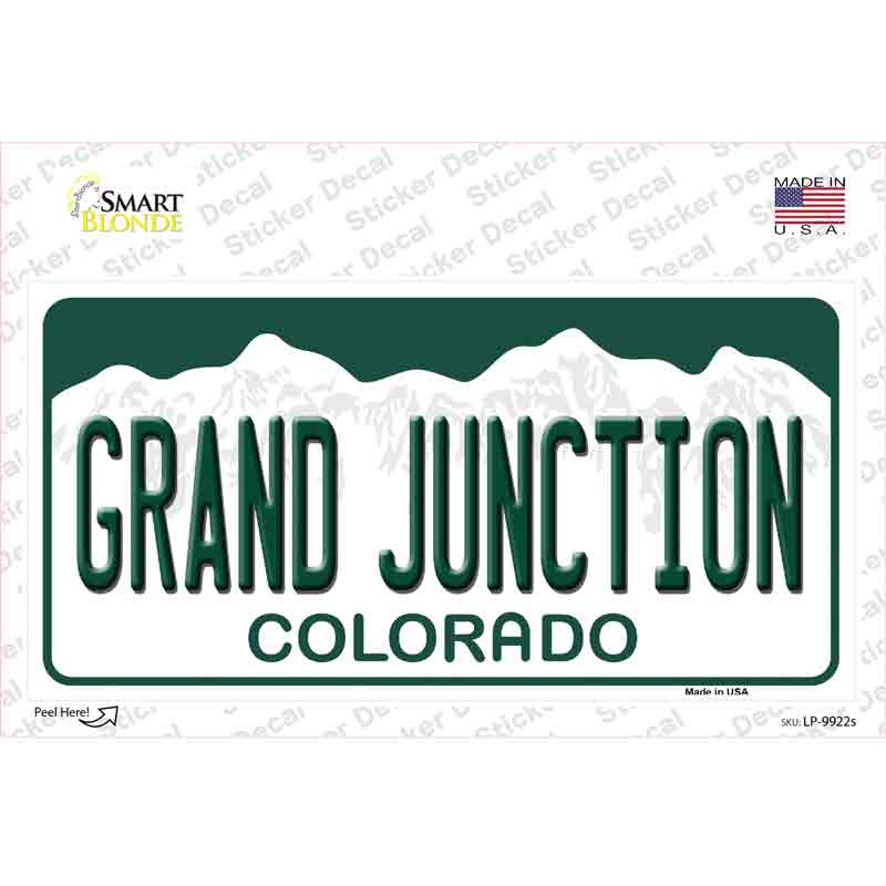 Grand Junction Colorado Novelty Sticker Decal Small