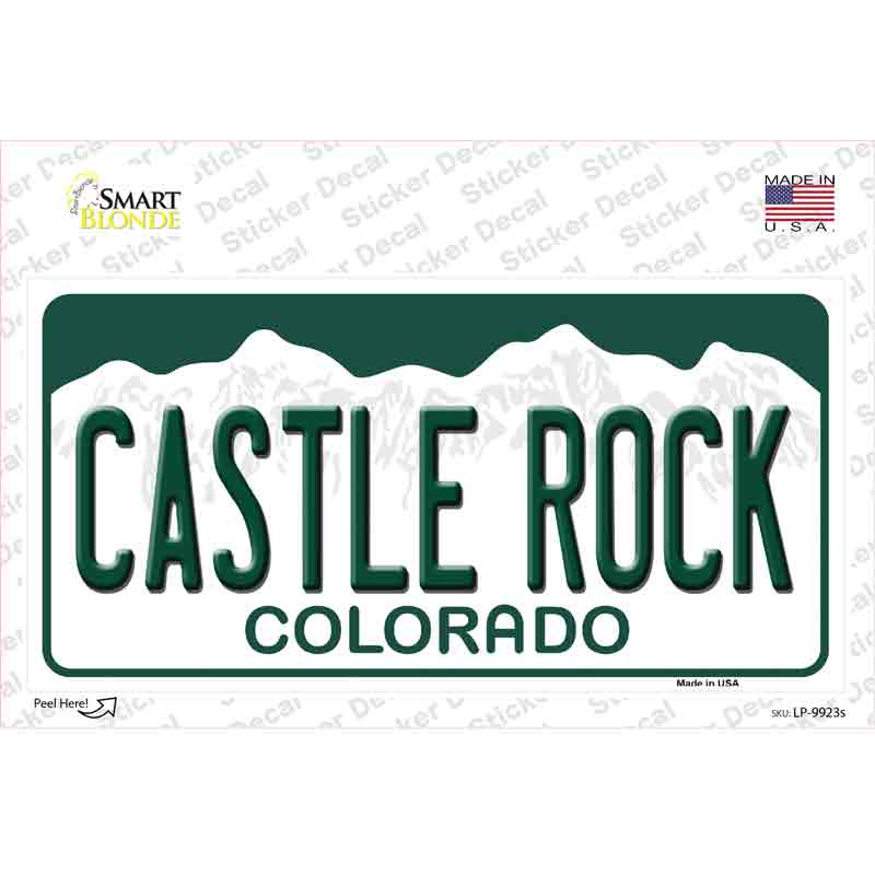 Castle Rock Colorado Novelty Sticker Decal Small